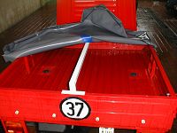 Piaggio mit offener Plane