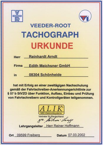 Fahrtenschreiber und Kontrollgeräte